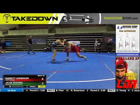 86 KG Garrett Lineberger Unattached) Vs Jacob Raschka Missouri Wrestling Rtc
