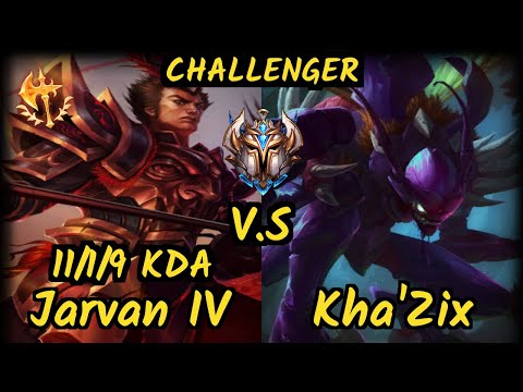 JDG Flawless (JARVAN IV) vs KHA'ZIX - 11/1/9 KDA JUNGLE CHALLENGER GAMEPLAY - KR
