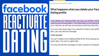 How To Reactivate Facebook Dating After Deleting (2024) FAST & EASY