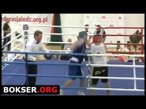 JURA Adrian (Ring Wolny Toruń) vs TRACZ Karol (Kszo Ostrowiec Św.) Półfinał OOM 2013 waga 75 kg.