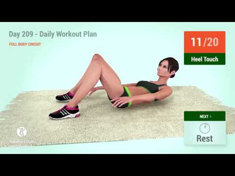 Day 209 - Daily Workout Plan: FULL BODY CIRCUIT (94 Calories)