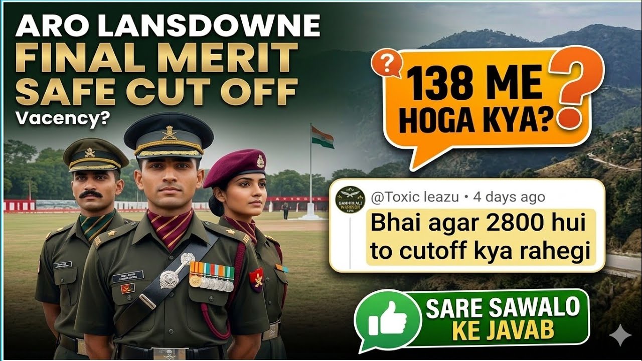 ARO Lansdowne: Kya 138 Score Confirm Hai🤔? Final Cut-off & Vacancy Analysis 🔥
