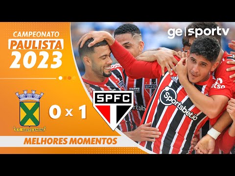 Gols e lances de Santo André x São Paulo