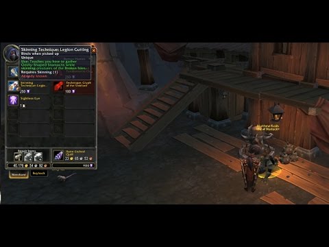 World of Warcraft Skinning Technique: Legion Gutting (Oddly Shaped Stomach) Guide