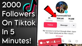 How To Get 1k Followers On Tiktok In 5 Minutes!