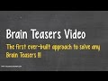 Solving ANY Brain Teasers After This Video For Real