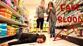 Tripping With Fake Blood Prank 2 | SHENANABANGZ