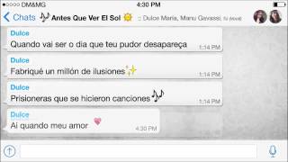 Dulce Maía Feat Manu Gavassi Antes Que Ver El Sol [versão português]