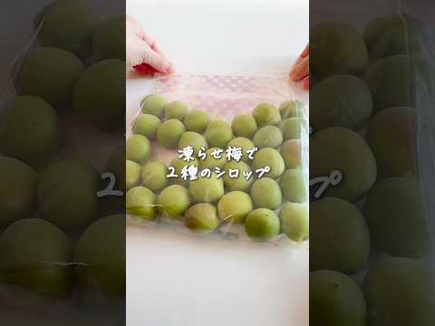 凍らせれば保存は長く！漬け時間は短く！冷凍梅で２種の梅シロップ #梅仕事 #手仕事 #レシピ
