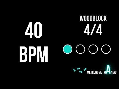 Metronome 40 BPM 4/4 - Woodblock