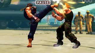 Street Fighter ! Ryu vs Guile SF gameplay ! Capcom games ! Hectic 4 rounds of Sf gameplay !