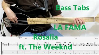 Rosalia ft. The Weeknd - La Fama (BASS COVER WITH TABS IN VIDEO)