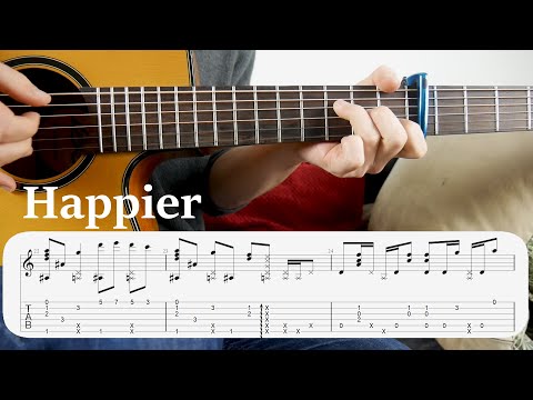 Learn to Play - Happier (Marshmello ft. Bastille) - Fingerstyle Guitar Tutorial