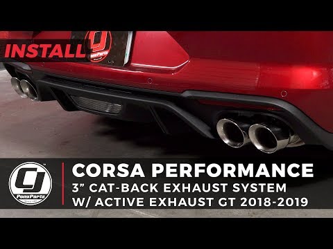 2018-2023 Mustang GT Install: Corsa 3" Active Sport to Xtreme Cat-Back Exhaust System w/4" Quad Tips