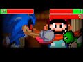 Devil Mario Vs Sonic EXE With Healthbars Halloween Special