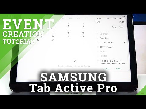 How to Add Event to Calendar in SAMSUNG Galaxy Tab Active Pro – Set Up Alert