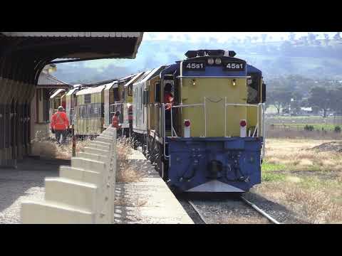 SSR train via the Main South and Cootamundra locomotive shunt. Lots of train action 3 April 2019