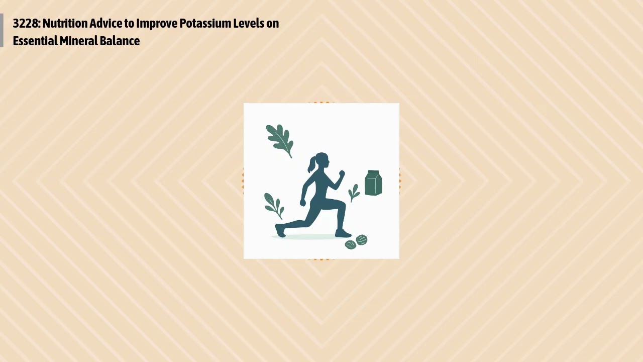 3228: Nutrition Advice to Improve Potassium Levels on Essential Mineral Balance | Optimal Health...