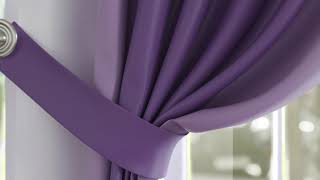 Комплект штор «Мелисенд (фиолетовый)» — видео о товаре