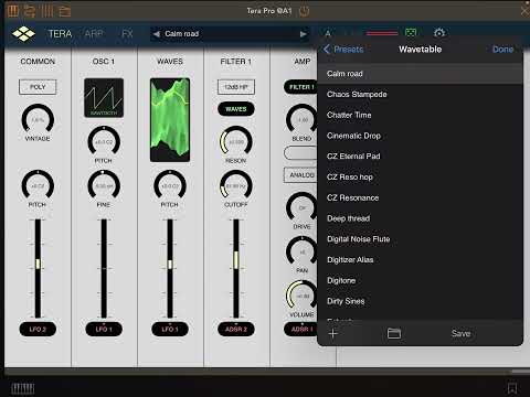Tera Pro synth for iOS by VirSyn | WAVES iap