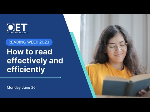 OET Reading Week  - How to read effectively and efficiently
