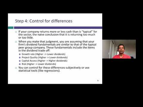 In Practice Webcast 13b:  Evaluating Dividend Policy - Peer Group Approach