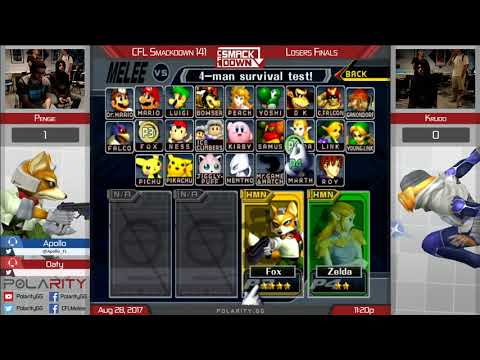 CFL Smackdown 141 Melee - Pengie (Fox) vs Krudo (Sheik) - Losers Finals