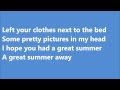 Vance Joy Great Summer Lyrics 