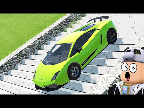 Car vs. Stairs! - Beamng Drive