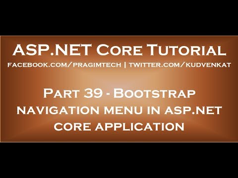 Bootstrap navigation menu in asp net core application