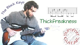 The Black Keys - Thickfreakness - Guitar lesson / tutorial / cover with tablature