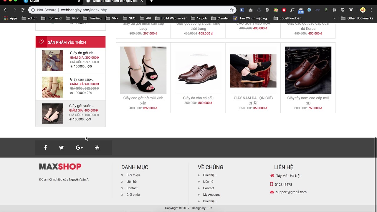 [Đồ án tốt nghiệp] - Website bán giày + Slide + báo cáo