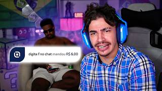 BISTECONE E GABRIEL REAGINDO AS DONATES