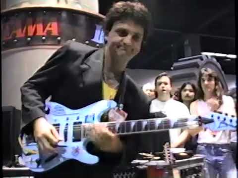 Frank Gambale, Gerald Veasley, and Andy Timmons jam at NAMM 1992.