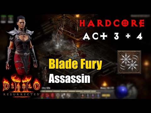 Hardcore Blade Fury Assassin SSF Playthrough Act 3 + 4 Normal - Diablo 2 Resurrected Xbox Series X