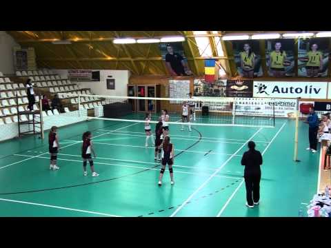 Minivolei CS Victoria Nadlac vs CSS Caransebes, Set 1 26 24 Lugoj 2014