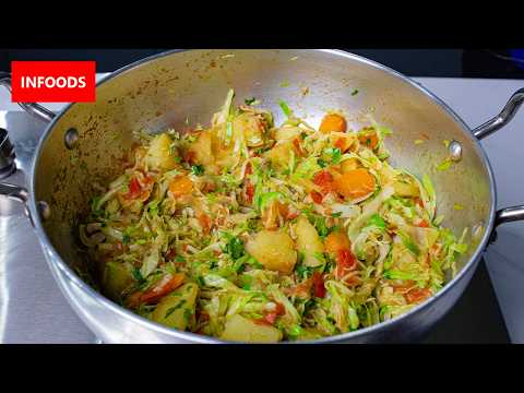 Cabbage and potatoes Recipe | How to Make Cabbage and Potatoes | Infoods