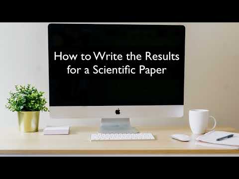 How to Write the Results for a Scientific Paper