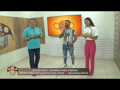 Alison Rosa canta sucessos e lança "Coração de Melancia" no Programa 100% Forró