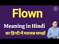 Flown meaning in Hindi | Flown ka matlab kya hota hai