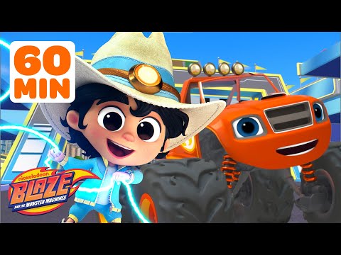 60 MINUTES of Blaze's Blazing Speed Missions & Kid Cowboy's Races! | Blaze and the Monster Machines