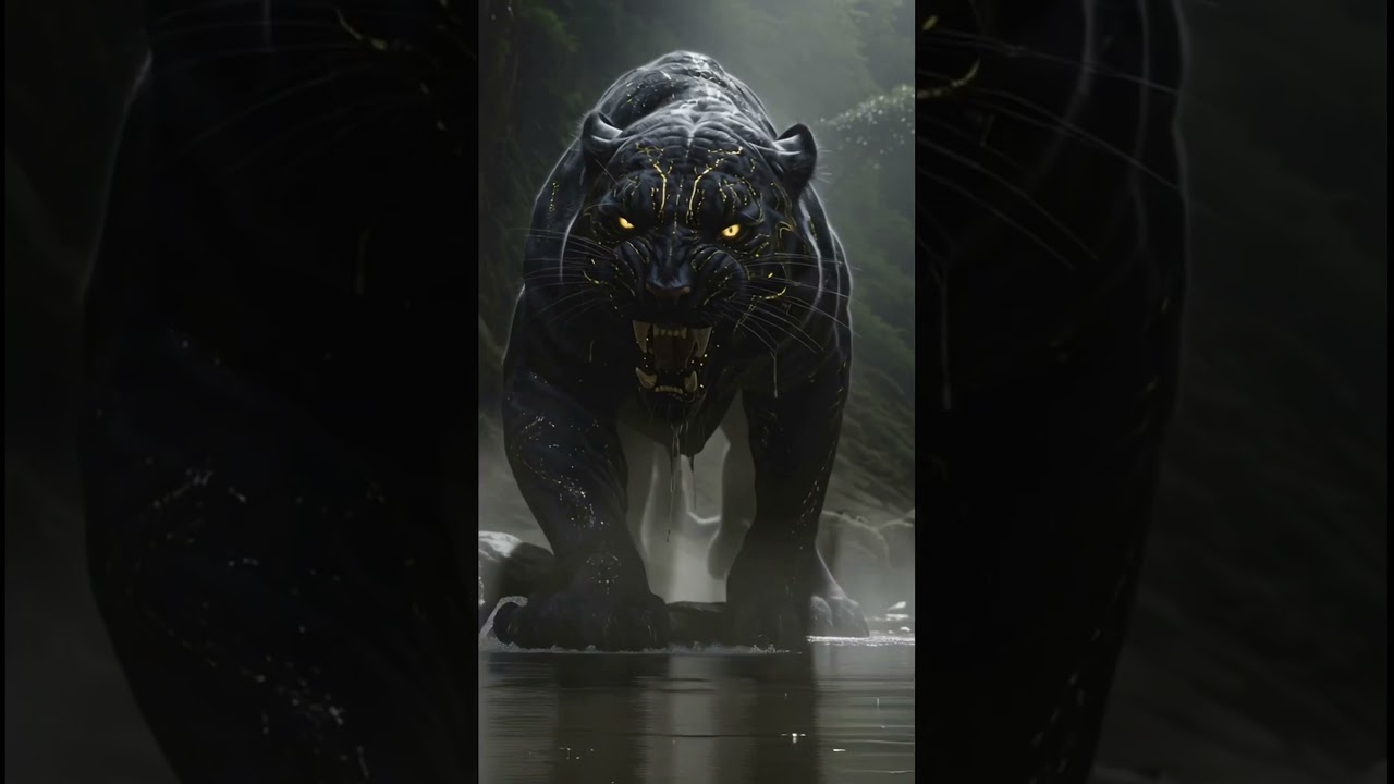 Live wallpaper : black Panther 🐯🔥 #livewallpaper #wallpaper #blackpanther  #ai #aiart  #animals