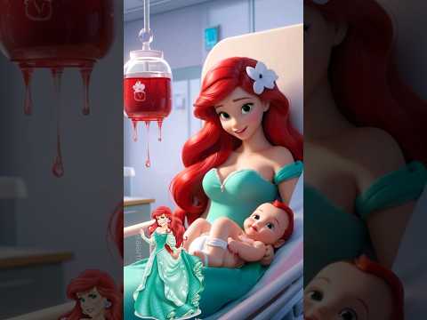 Princess with her newborn| #disney #princess #shorts