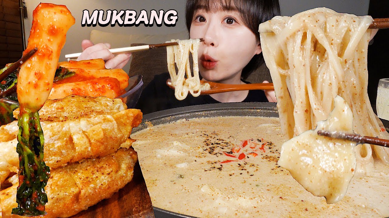 💗꼬소한 들깨칼제비🍜 매운만두, 알타리김치 먹방❤️ Perilla Seed Kalguksu Sujebi, Spicy Dumplings, Radish Kimchi MU