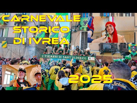 Carnevale Storico di Ivrea 2025 - La storia e La Battaglia delle Arance - 4k