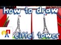 how to draw the eiffel tower