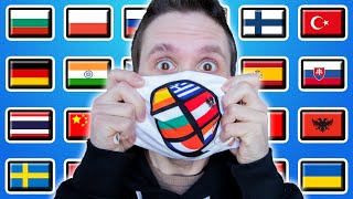 How To Say "FACE MASK!" in 27 Different Languages ft. Google Translate