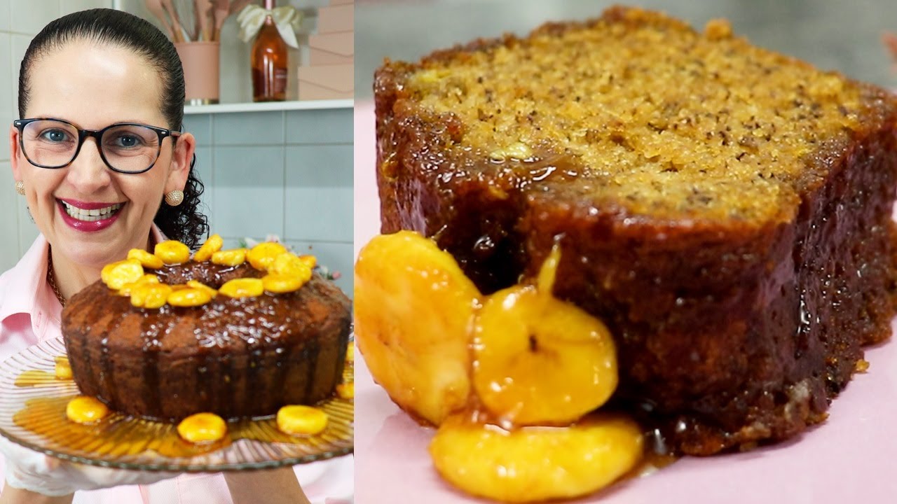 O MELHOR BOLO DE BANANA DE TODOS OS TEMPOS! SUPER FOFINHO E SEM LEITE! - Isamara Amâncio