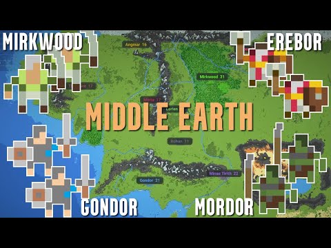 The Lord of the Rings Map At War For 600 Years! - WorldBox
