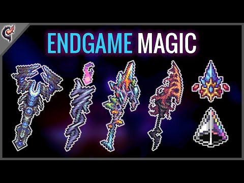 All Endgame Magic Staffs/Weapons - Terraria Calamity Mod